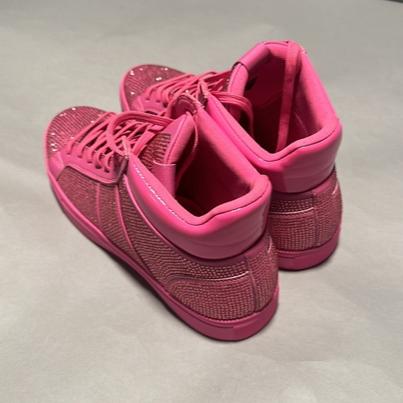 Aldo Pink Crystal Sneakers Size 11 - Picture 2 of 5